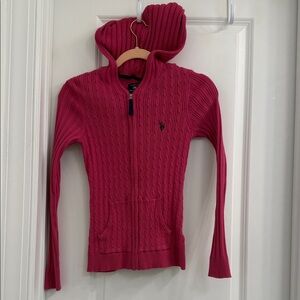 U.S. Polo Assn. Women's Pink Hooded Sweater